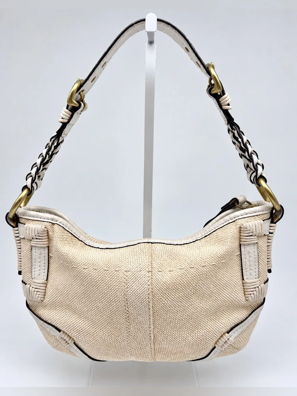 Coach Vintage ‘05 Soho Angora Straw Hobo Shoulder Bag